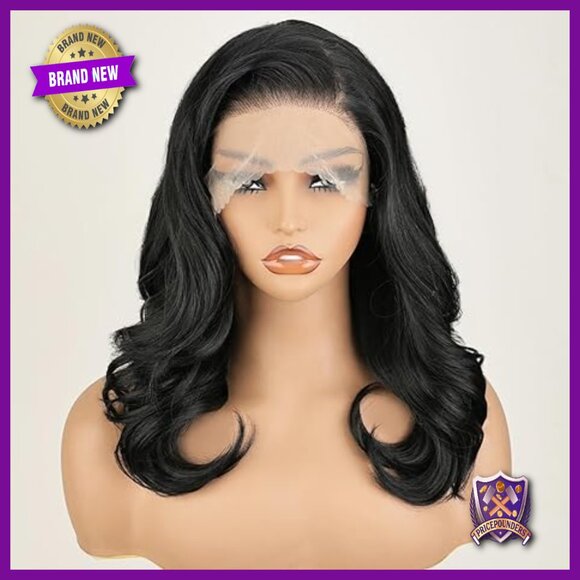 13x6 Lace Front Wig, 18 Inch Body Wave, Glueless Synthetic, Pre Plucked main image 4